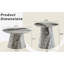 Table basse emboîtable, table basse de style médiéval-moderne, avec placage gris, ensemble de table basse ronde classique et de table d'appoint, salon simple, table de centre de bureau