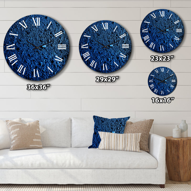 Abstrait euphorie bleu profond Happiness - horloge murale abstraite, Petit
