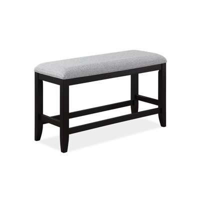 Transitional Style Counter-Height Dining Bench In Dark Gray - Comfortable & Stylish Seat Elegant