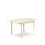 L'ensemble 5 pièces de table et chaises de cuisine comprend une table de salle à manger rectangulaire avec Dropleaf et 4 chaises rembourrées en similicuir, 36 x 54 pouces, lin blanc-637822072