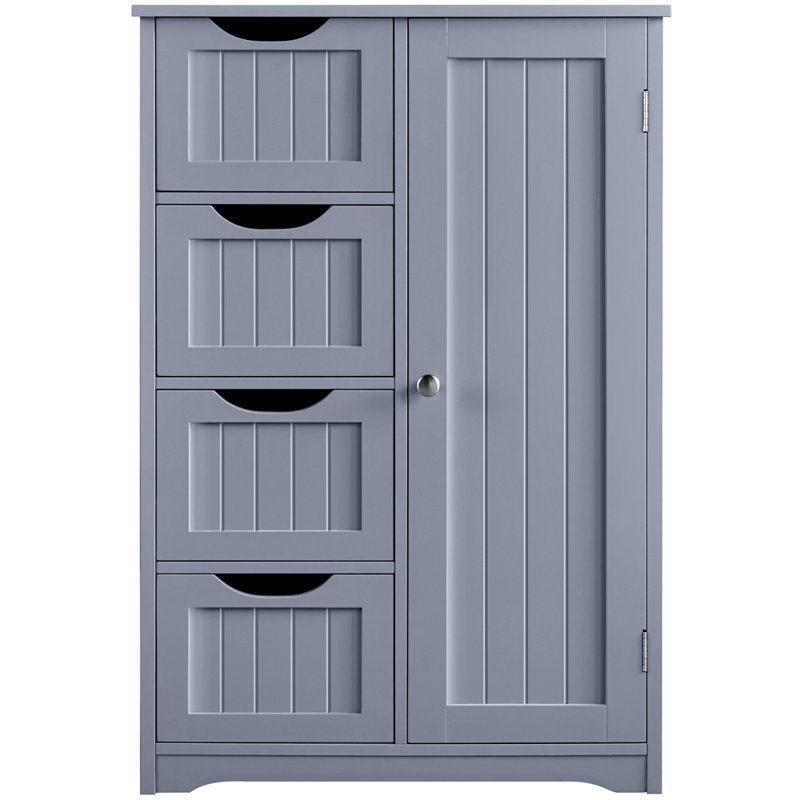 Modern Freestanding Bathroom Cabinet, Grey