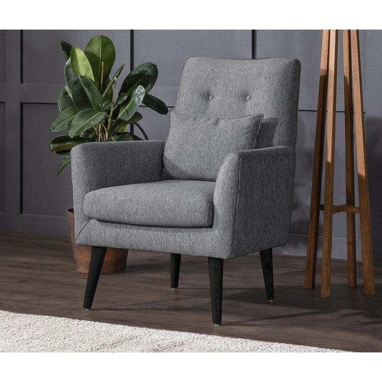 Ensemble de salon 2 pièces Sky, Polyester 100 % gris foncé