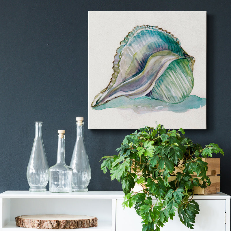 Malecon Shell I - reproduction d'art sur toile tendue, H 10 po x l 10 po x P 1,5 po