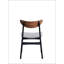 Chaise d'appoint en noyer et finition noire