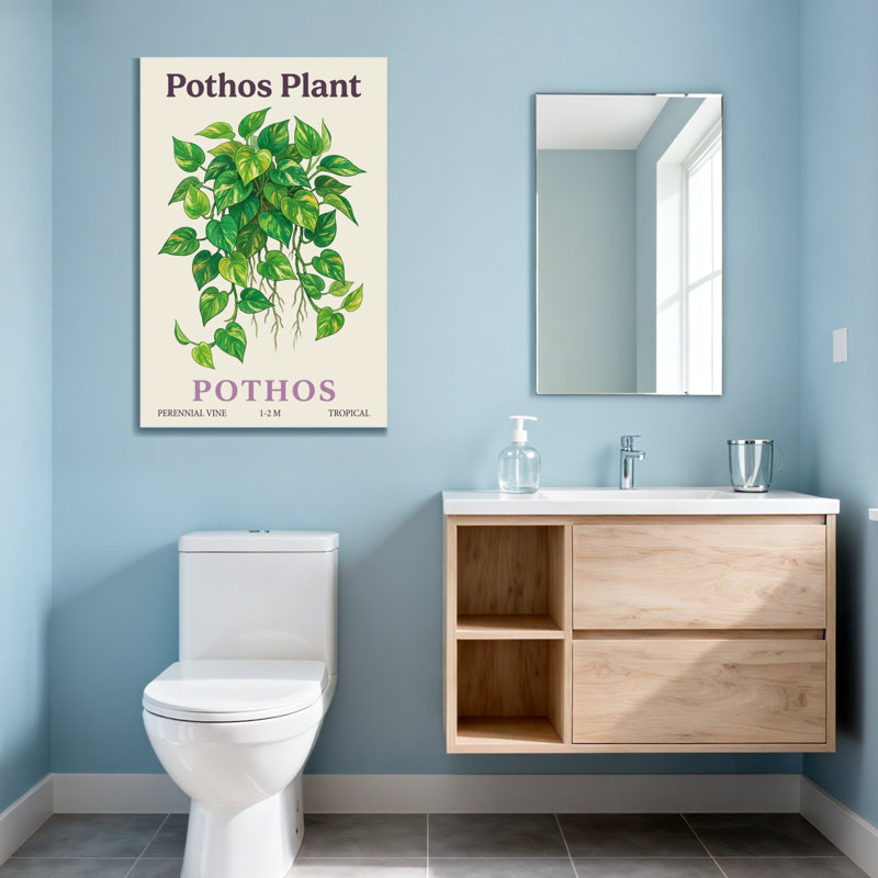 Plantes et fleurs Pothos plante vigne tropicale motif de feuilles vertes, H 30 po x l 20 po