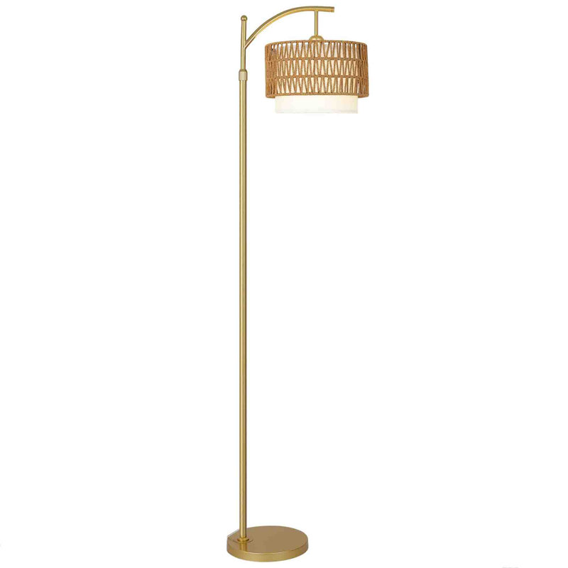 165cm Arched Floor Lamp, Gold