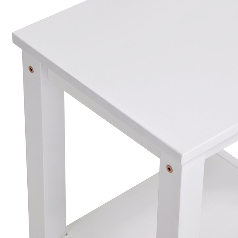 Nena 38cm W Solid Wood Bedside Table, White