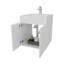Meuble-lavabo blanc avec deux portes-134066690