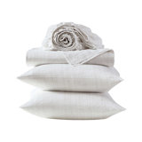 Vera Wang Erased Texture Cotton Beige Sheet Set