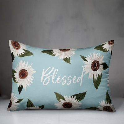 Floral Outdoor Reversible Throw Pillow
