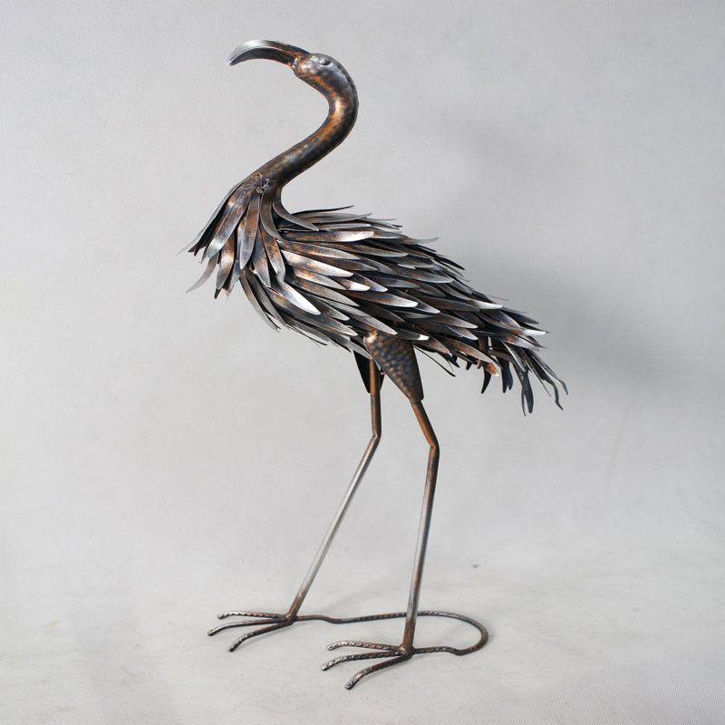 Statue de jardin extérieur flamant rose