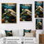 «Turtle Tranquility In The Ocean II», reproduction sur toile-841389144-841389147