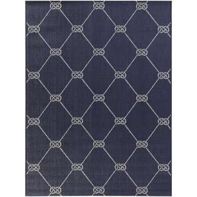 Tapis intérieur / extérieur bleu marine Harriette