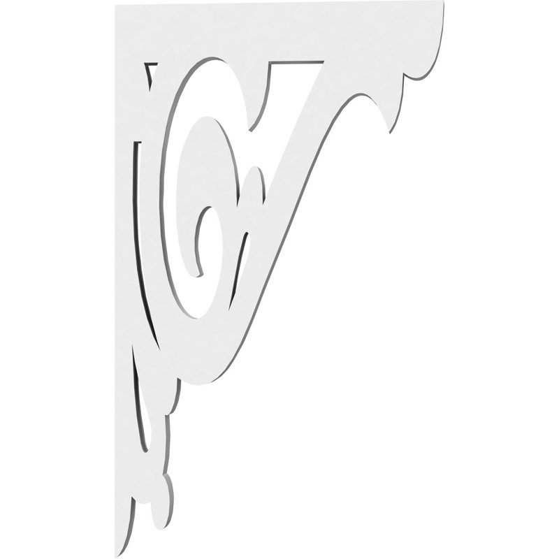 Support de qualité architecturale Hurley, 5/8 po x 6 1/2 po x 11 po, Bordeaux, PVC