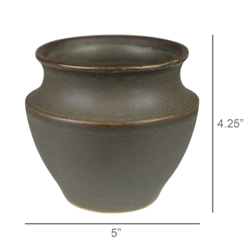 Pot Addison, céramique - petit, H 4,25 po x l 5 po x P 5 po, Vert
