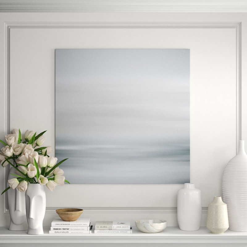 Pearled Greys I Print by James McAllen, 40" H x 40" W x 1.5" D, Image Brush Gel