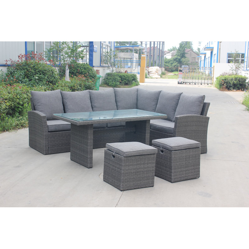 Devoiry 8 Seater Rattan Sofa Set