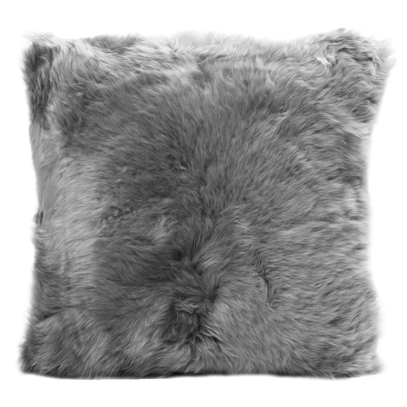 Coussin décoratif en laine naturelle L 20 po Fibre par Auskin, H 20 po x l 20 po, Carrière, Carré