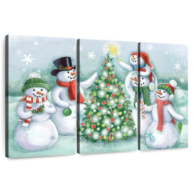 Lelend Classic Snowmen III, 20" H x 33" W