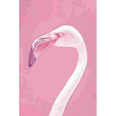 " Flamingo Head In Shades Of Pink And Purple "