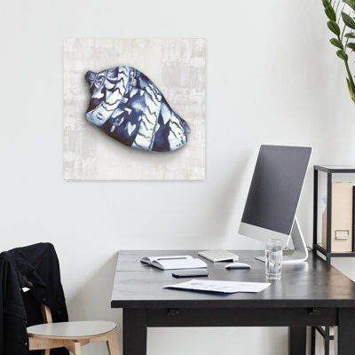 Nautilus Shell In Blue Hues II by Eli Jones - Wrapped Canvas Print