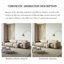Causeuse-coussin modulaire en cuir véritable ivoire