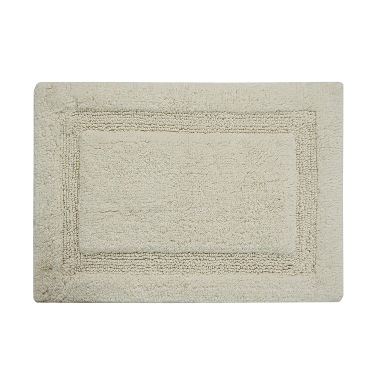 Pullum Rectangle 100% Cotton Non-Slip Regency Bath Rug Alcott Hill Color: Beige, Size: 36 x 24