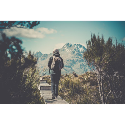 Woman Walking on Footpath by Onfokus