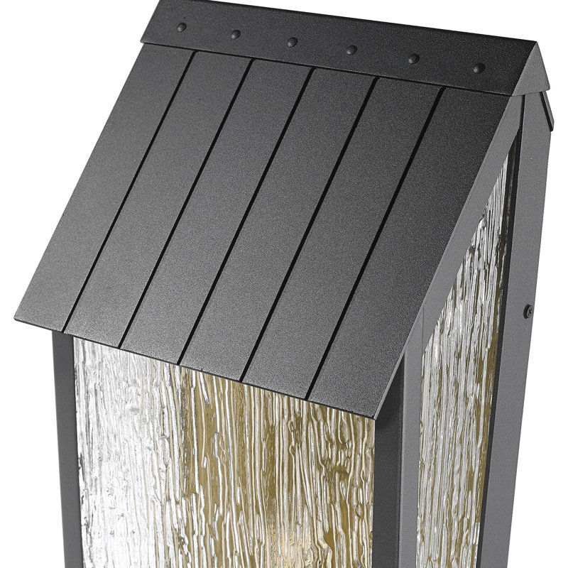 Applique murale d'extérieur Point - noir et laiton, H 25,5 po x l 10 po x P 6,25 po, 3 lumières