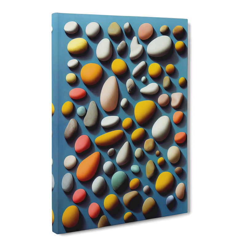 Colourful Pebbles Vol.3 - Wrapped Canvas, 76cm H x 50cm W x 3cm D