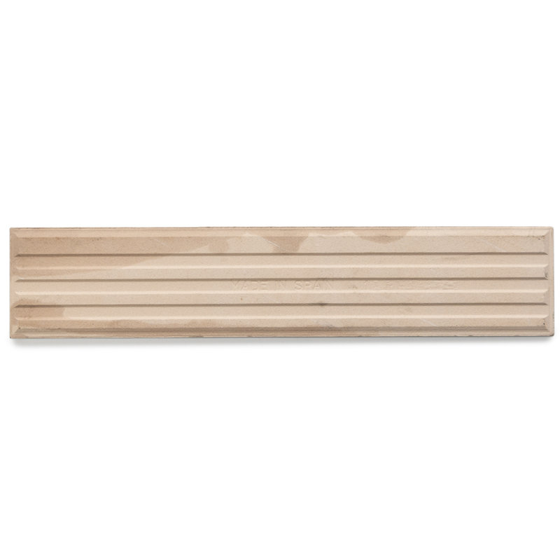 Amsterdam 10" x 3" Polished Ceramic Bullnose Tile Trim, Perla