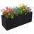 Bliss  16 in. W x 10 in. H Tall Metal Black Rectangular Pot Planter-1575974887