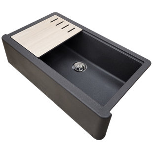 Titan Self-Trimming Farmhouse/Apron Kitchen Sink with Accessories