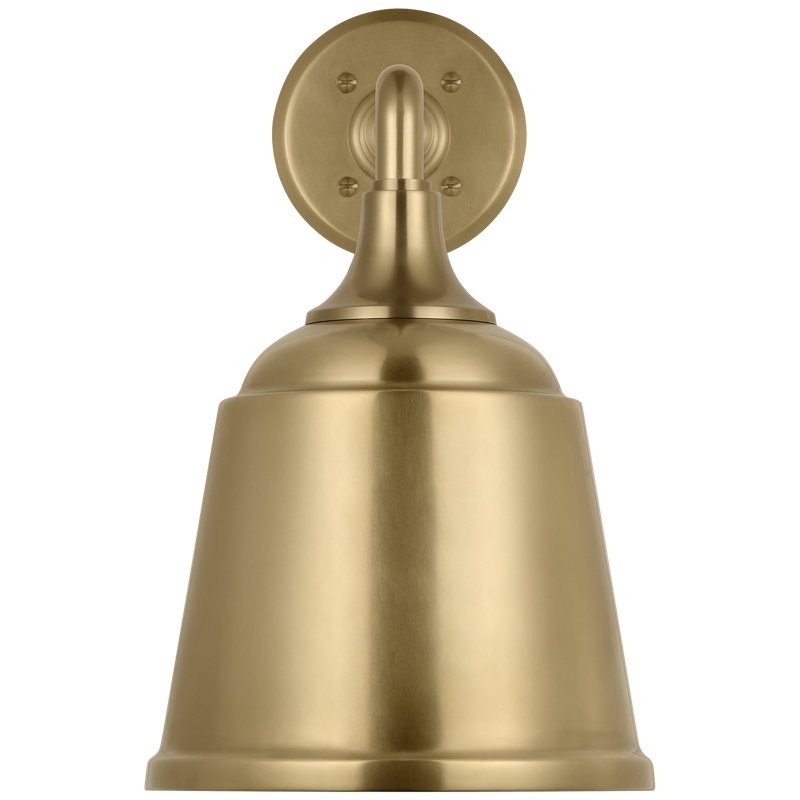 Thomas O'Brien, "Academy 17.5" Mack Barn Light in Hand-Rubbed Antique Brass with 12.5" Rockhouse Shade
