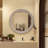 Round Wall Mirror With Carved Frame