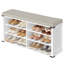 Banc de rangement pour 12 paires de chaussures avec coussin-1108517173