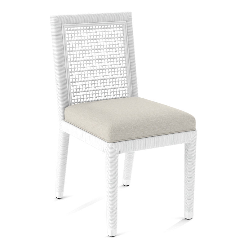 Chaise d'appoint Glinda, Blanc givré, Tissu performance blanc 0851-94