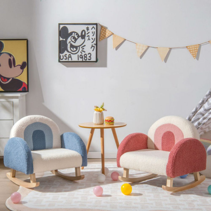 Chaise berçante pour enfants Armenta, Bleu