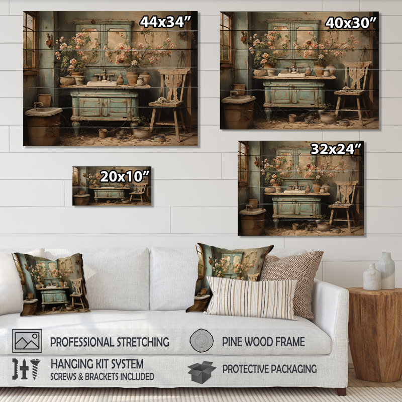 Bee Buzzing Life Geometric I On Wood Print, H 30 po x l 40 po x P 0,78 po