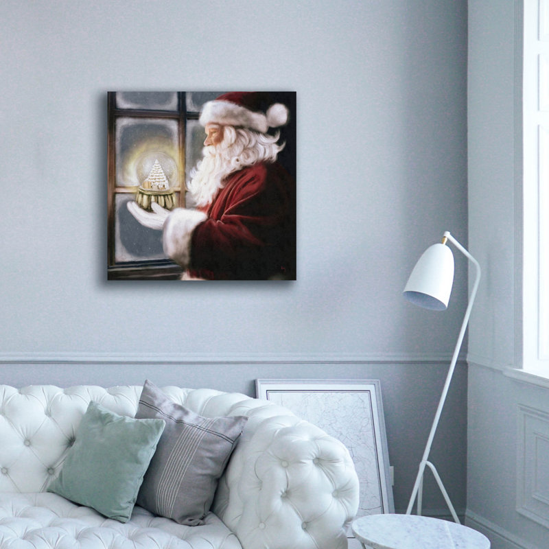 «Santas Magic» par Ashley Bradley, art mural sur toile, H 37 po x l 37 po x P 1,5 po