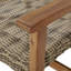 Ensemble de 2 fauteuils club d'extérieur en bois d'acacia et en osier avec coussins