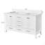 Meuble-lavabo 60 po, meuble-lavabo à cadre en bois massif, comptoir autoportant avec double cuve