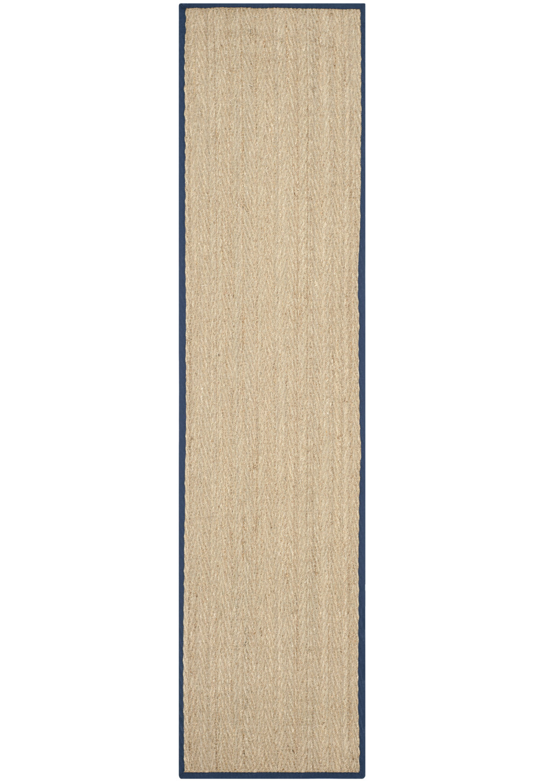 Auckland Natural/Blue Area Rug, Runner 2'6" x 10'