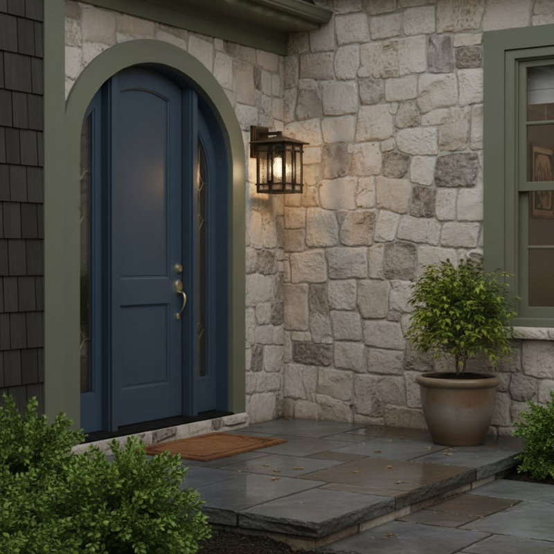 Marine Oil Rubbed Bronze Outdoor Wall Lantern, 11.5" H x 7" W