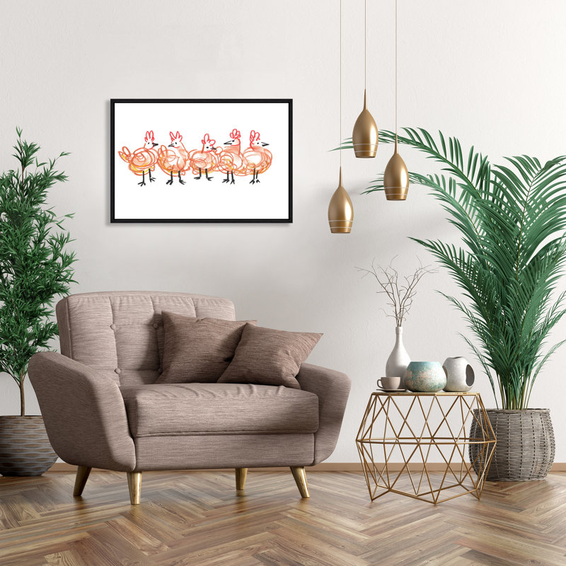 «Kiddie Critter II» par David Erickson - peinture sur toile à cadre flottant, H 31,75 po x l 46,75 po