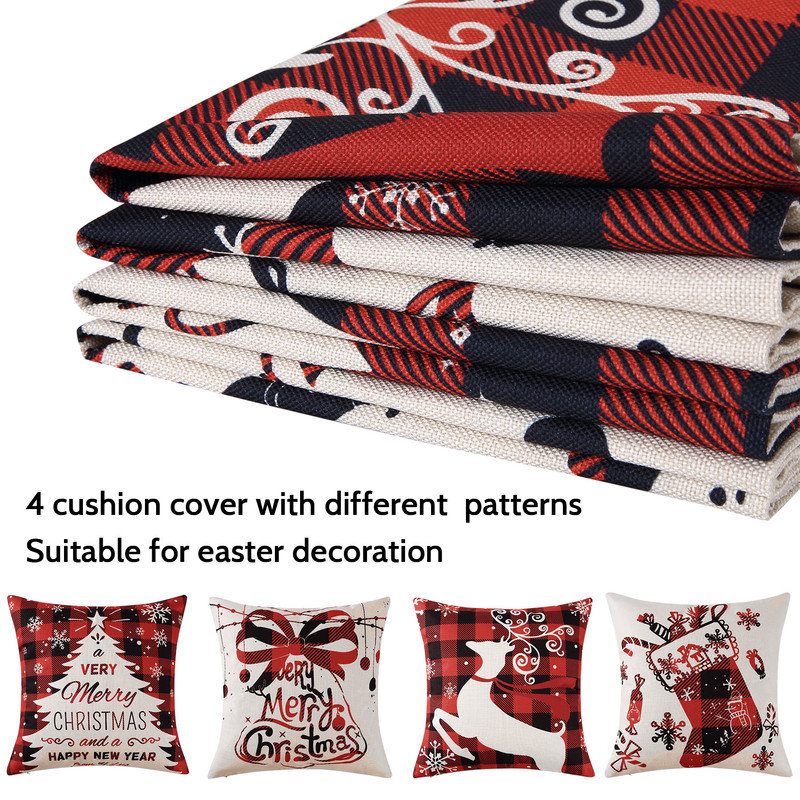 Lachine 100% Linen Pillow Case, Red