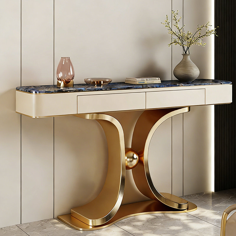 Console luxueuse de style nordique, 39" H x 59" W x 13.8" D