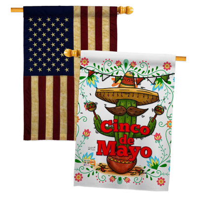Drapeau de maison à 2 côtés en polyester / mélange de polyester 40 x 28 po