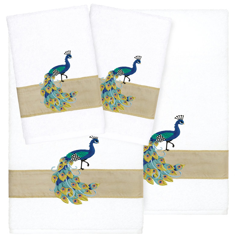 Ensemble de serviettes 4 pièces PENELOPE, Blanc, 4