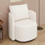 Fauteuil d'appoint rembourré à 360 °, fauteuil demi-tonneau moderne de 29,9 po au design incurvé-1144573309